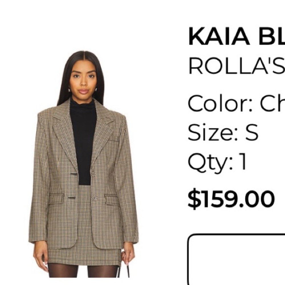 Rolla's Women's Plaid Blazer